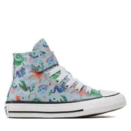 Buty dla chłopców - Trampki Converse Chuck Taylor All Star 1V A03585C Niebieski - miniaturka - grafika 1