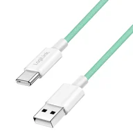 Kable komputerowe i do monitorów - LogiLink CU0327 kabel USB USB 2.0 1 m USB A USB C Zielony - miniaturka - grafika 1