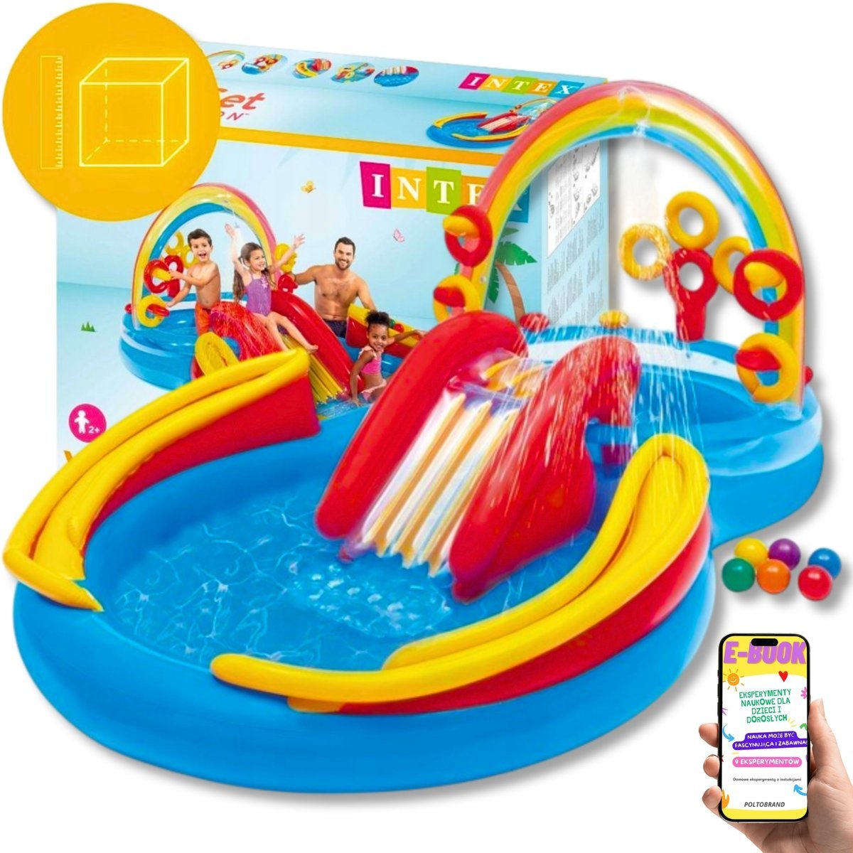 Hit Lata Tęczowy Plac Zabaw Dla Dzieci Intex Dmuchany Basen Dla Dzieci Intex + Ebook