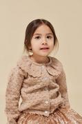 Swetry dla dziewczynek - Konges Sløjd kardigan dziecięcy kolor beżowy - miniaturka - grafika 1