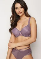 Biustonosze - Fioletowy Koronkowy Biustonosz Full Cup Giselleth - Born2be - miniaturka - grafika 1