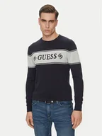 Swetry męskie - Guess Sweter M5GR05 Z3MI1 Granatowy Regular Fit - miniaturka - grafika 1