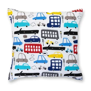 ŚWIAT SYPIALNI Poszewka Bawełnian Jasiek Belluno 81 Auta 40x40 - Poszewki na poduszki - miniaturka - grafika 1