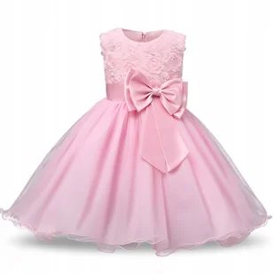 Urocza Sukienka Balowa z Kokardą i Brokatem - Idealna na Wesela - 160 - Sukienki Urocza Sukienka Balowa z Kokardą i Brokatem - Idealna na Wesela - 160 - Sukienki - miniaturka - grafika 1