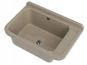 Zlewy i komory gospodarcze - ZLEW GOSPODARCZY TECHNICZNY BEŻOWY KOMORA ROBOCZA PRALNIA GARAŻ NEGRA - miniaturka - grafika 1