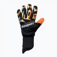 Piłka nożna - Rękawice bramkarskie 4Keepers Equip Flame Nc czarno-pomarańczowe EQUIPFLNC 8 - miniaturka - grafika 1