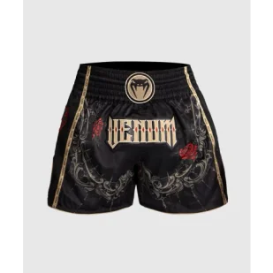 Venum Spodenki Muay Thai Santa Muerte 5.0 Black/Gold - Spodnie sportowe męskie - miniaturka - grafika 1