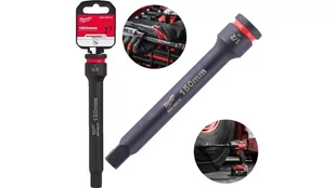 Udarowa nasadka sześciokątna długa adapter13mm 1/2 HEX o długości 150mm MILWAUKEE - Klucze i nasadki - miniaturka - grafika 1