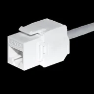 Wtyczki i adaptery - Moduł keystone jack rj45 kat. 5e utp, beznarzędziowy netrack, biały - miniaturka - grafika 1