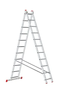 B2B Partner Dwuczęściowa drabina aluminiowa HOBBY, 2x11 szczebli , 5,06 m VEN.2011 - Drabiny - miniaturka - grafika 1