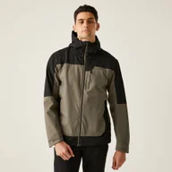 Kurtki męskie - Regatta Męska Kurtka Przeciwdeszczowa Highton IV Stretch Brązowy, Rozmiar: 5XL - miniaturka - grafika 1