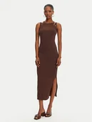 Sukienki - Patrizia Pepe Sukienka dzianinowa 2A2873/K258-B825 Brązowy Regular Fit - miniaturka - grafika 1