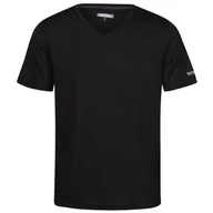 Koszulki sportowe męskie - Koszulka męska Regatta Fingal V-Neck Rozmiar: L / Kolor: czarny - miniaturka - grafika 1