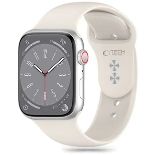 Pasek TECH-PROTECT Silicone do Apple Watch 4/5/6/7/8/9/SE (38/40/41mm) Jasnobeżowy - Akcesoria do smartwatchy - miniaturka - grafika 1
