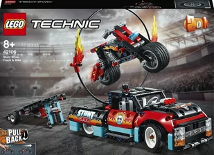 LEGO Technic Furgonetka i motocykl kaskaderska 42106 - Klocki - miniaturka - grafika 1