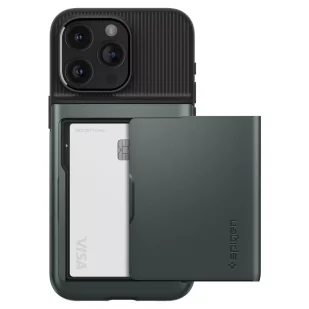 Etui Spigen Slim Armor CS do Apple iPhone 15 Pro Max - ciemnozielone - Etui i futerały do telefonów - miniaturka - grafika 10