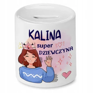 Skarbonka 330 ml Dla Kaliny Córki Dziecka Prezent z Nadrukiem ze Zdjęciem - Skarbonki - miniaturka - grafika 1