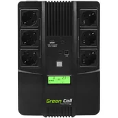Zasilacze awaryjne UPS - UPS Green Cell Zasilacz awaryjny UPS Green Cell AiO z wyświetlaczem LCD 600VA UPS06 - miniaturka - grafika 1