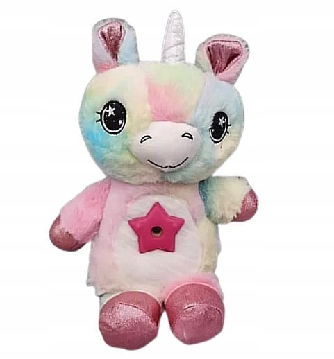 Pluszowy Miś Projektor Gwiazd Jednorożec Nocna Lampka dla Dzieci