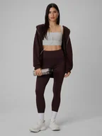Legginsy - 4F Legginsy dzianinowe damskie - brązowe XXL - miniaturka - grafika 1
