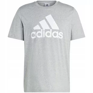 Koszulka męska adidas Essentials Single Jersey 3-Stripes Tee szara IC9350 S - Koszulki męskie - miniaturka - grafika 1