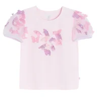 Koszulki dla dziewczynek - Cool Club, T-shirt dziewczęcy, różowy - miniaturka - grafika 1