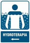 Systemy ekspozycyjne i znaki informacyjne - RF027 HYDROTERAPIA /KIERUNEK W LEWO/, FN - FOLIA SAMOPRZYLEPNA; (100X150MM) - miniaturka - grafika 1