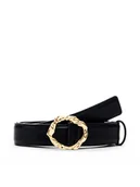 Paski - Desigual Pasek Damski 25SARL30 Czarny - miniaturka - grafika 1