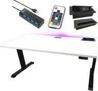 Biurka gamingowe - BIURKO ELEKTRYCZNE REGULOWANE NOGI LOFTOWE METALOWE STABILNE - miniaturka - grafika 1