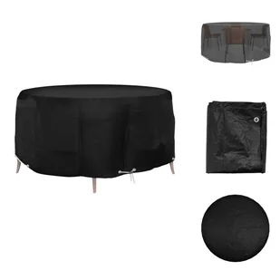vidaXL Pokrowiec na meble ogrodowe 10 oczek Ø260x90 cm okrągły - Pokrowce ochronne na meble ogrodowe - Pokrowce na meble ogrodowe - miniaturka - grafika 1