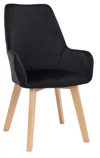 ExitoDesign Krzesło tapicerowane Nord velvet czarny - Krzesła - miniaturka - grafika 1