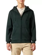 Bluzy męskie - G-STAR RAW Męska bluza z kapturem Premium Core Hooded Zip Sweatshirt, zielona (laub C235-4287), S - miniaturka - grafika 1