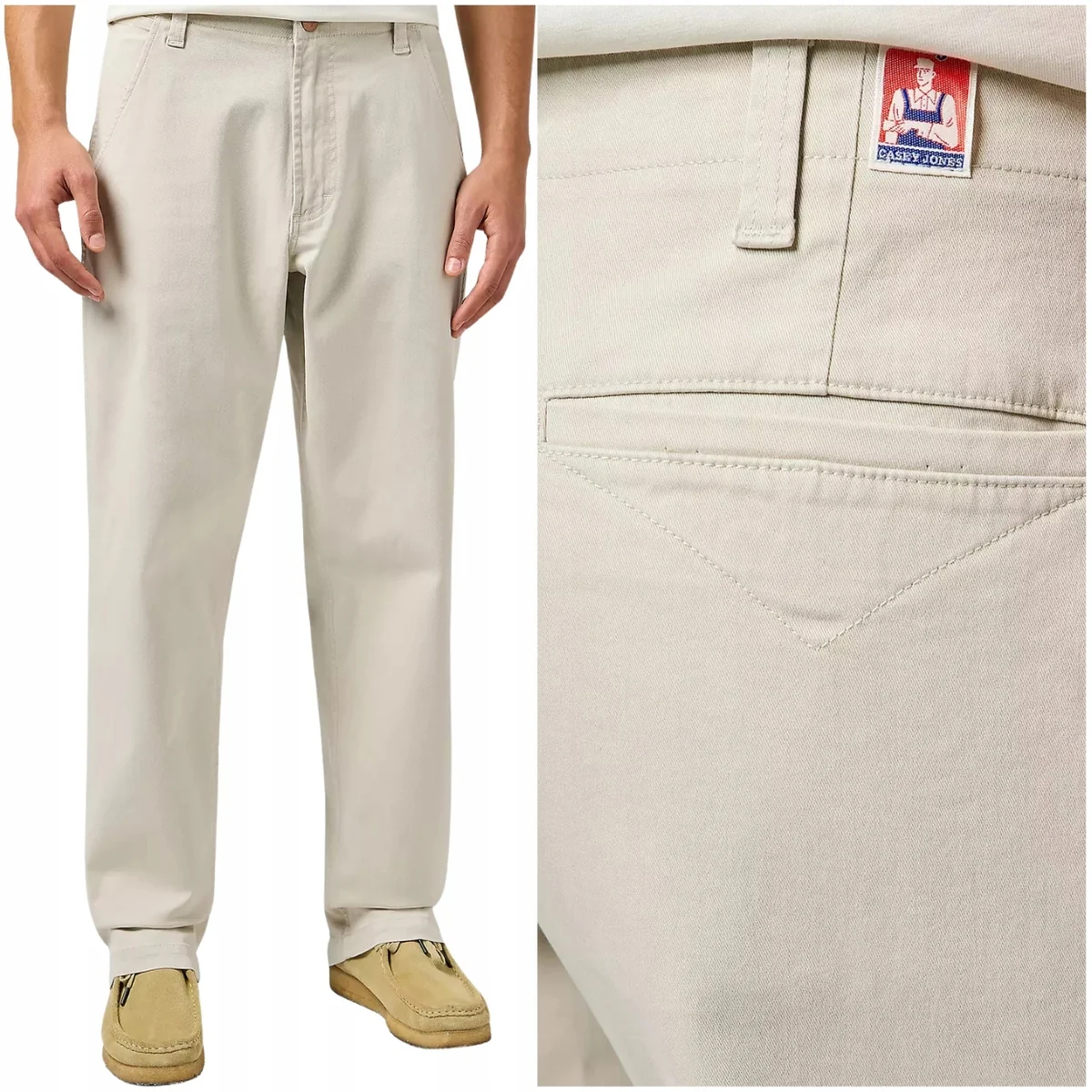 Wrangler Casey Jones Chino luźne bawełniane spodnie materiałowe W31 L32