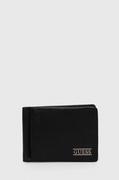 Portfele - Guess portfel skórzany męski kolor czarny - miniaturka - grafika 1