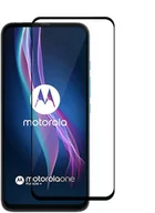 Szkła hartowane na telefon - Wozinsky super wytrzymałe szkło hartowane Full Glue na cały ekran z ramką Case Friendly Motorola One Fusion+ (Fusion Plus) czarny - miniaturka - grafika 1