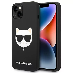 Karl Lagerfeld Etui do iPhone 14 Plus 6,7" hardcase czarny/black Silicone Choupette Head Magsafe - Etui i futerały do telefonów - miniaturka - grafika 1