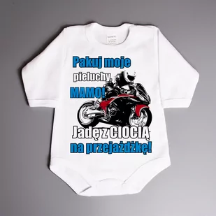 Pakuj moje pieluchy mamo jadę z ciocią na przejażdżkę - body niemowlęce - Body dla niemowląt - miniaturka - grafika 1