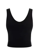 Koszulki i topy damskie - faina Damski tank top z dzianiny 11026716, czarny, XL, czarny, XL - miniaturka - grafika 1
