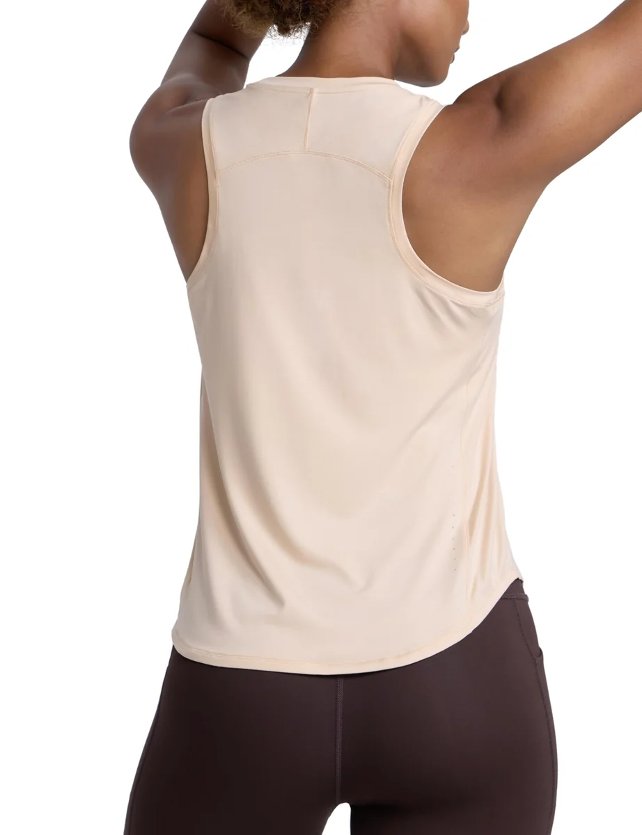 CRZ YOGA Lekki podkoszulek dla kobiet Racerback bez rękawów Topy treningowe z wysokim dekoltem Sportowe koszulki do biegania Opal biały M