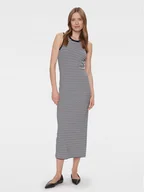Sukienki - Tommy Hilfiger Sukienka letnia WW0WW41996 Granatowy Slim Fit - miniaturka - grafika 1