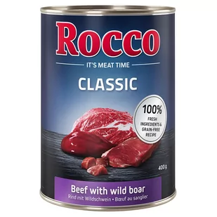 Rocco Classic, 6 x 400 g - NOWOŚĆ! Wołowina i mięso z dzika - Mokra karma dla psów - miniaturka - grafika 3