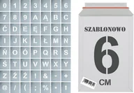 Zestawy piśmiennicze - Szablony malarskie wielorazowe Litery i Cyfry 6cm, zestaw 56szt. - miniaturka - grafika 1