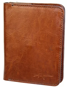 Etui Na Karty Dokumenty PolskaGalanteria Duże BRĄZOWY Skóra Naturalna Pionowe z Miejscem Na Bilon MOTYW KARABIN 12 x 9 [cm] - Etui na dokumenty i karty - miniaturka - grafika 3