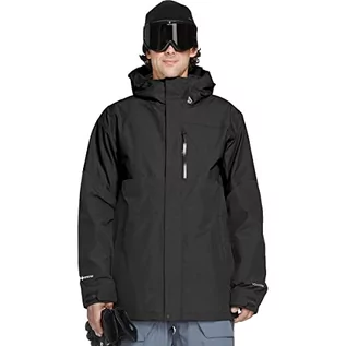 Kurtki narciarskie - Volcom Męska kurtka L Gore-tex Jacket, czarna, L, czarny, L - grafika 1