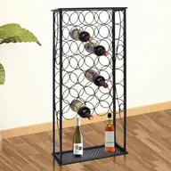 Stojaki na wino - vidaXL vidaXL Metalowy stojak na wino 28 butelek z podstawą - miniaturka - grafika 1