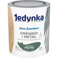 Emalie - Farba akrylowa Jedynka Deco&Protect Drewno i Metal Satynowy Połysk Zielony ciemny 0,7 l - miniaturka - grafika 1