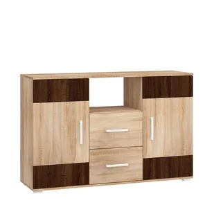 Komoda SLR-01 Solar MebloCross Biały Mat / Czarny Połysk - Komody - miniaturka - grafika 1