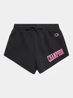 Spodenki damskie - Champion Szorty sportowe 404657 Czarny Regular Fit - miniaturka - grafika 1