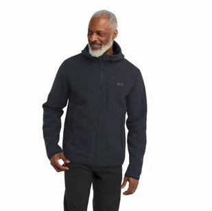Męska bluza polarowa z kapturem Jack Wolfskin LAKE RIDGE HOODED JKT M dark navy - M - Bluzy męskie Męska bluza polarowa z kapturem Jack Wolfskin LAKE RIDGE HOODED JKT M dark navy - M - Bluzy męskie - miniaturka - grafika 1