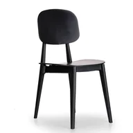 Krzesła - B2B Partner Plastikowe krzesło do jadalni SIMPLY, czarne, 4 sztuki 488043 - miniaturka - grafika 1